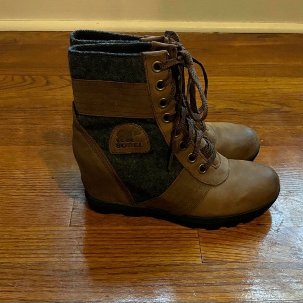 Sorel Lexie Lace-Up Wedge Boots